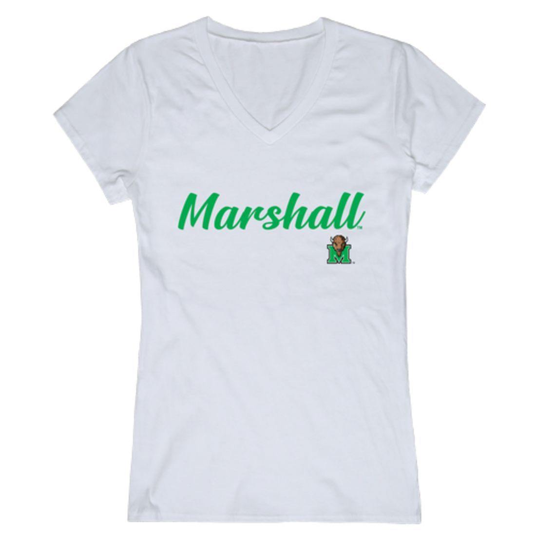 Marshall University Thundering Herd Womens Script Tee T-Shirt-Campus-Wardrobe