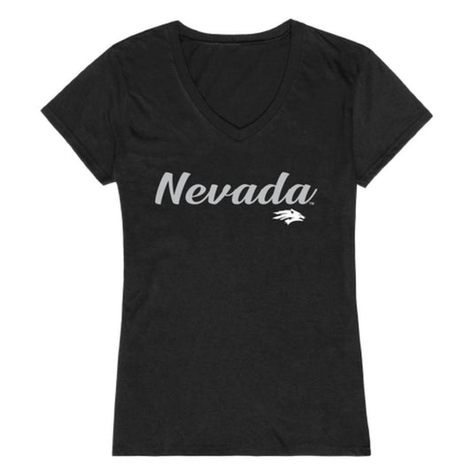 University of Nevada Wolf Pack Womens Script Tee T-Shirt-Campus-Wardrobe