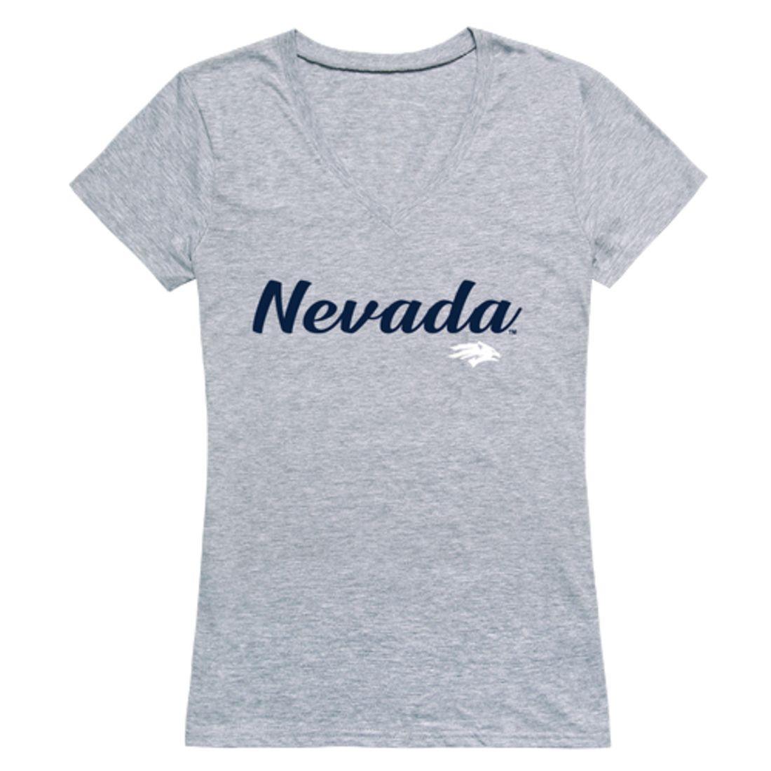University of Nevada Wolf Pack Womens Script Tee T-Shirt-Campus-Wardrobe