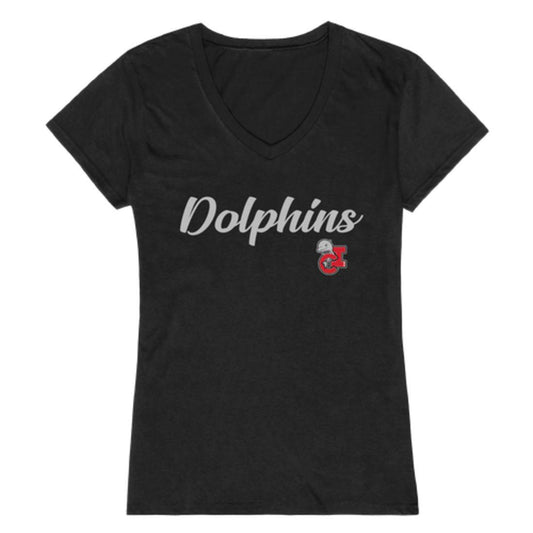 CSUCI California State University Channel Islands The Dolphins Womens Script Tee T-Shirt-Campus-Wardrobe