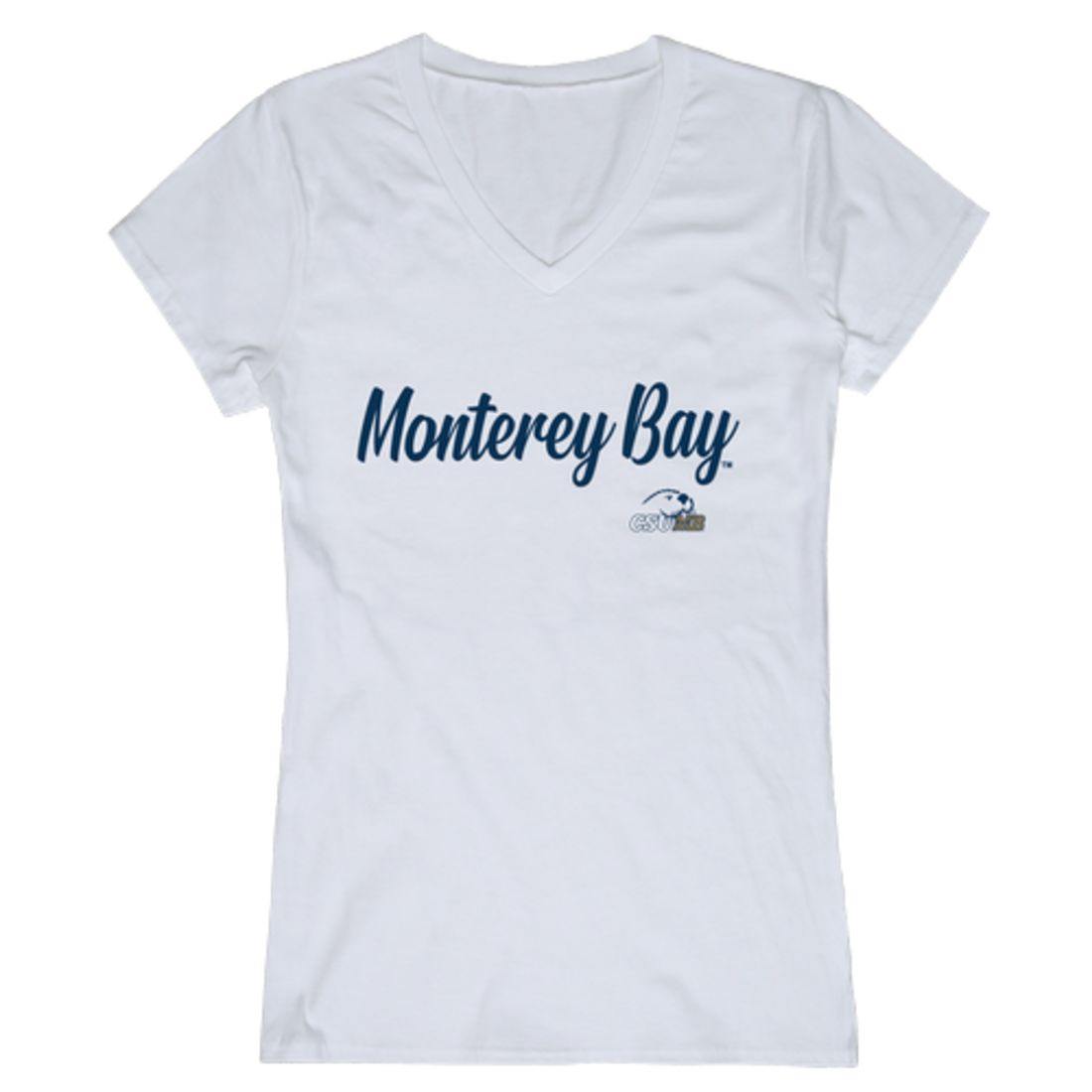 CSUMB California State University Monterey Bay Otters Womens Script Tee T-Shirt-Campus-Wardrobe