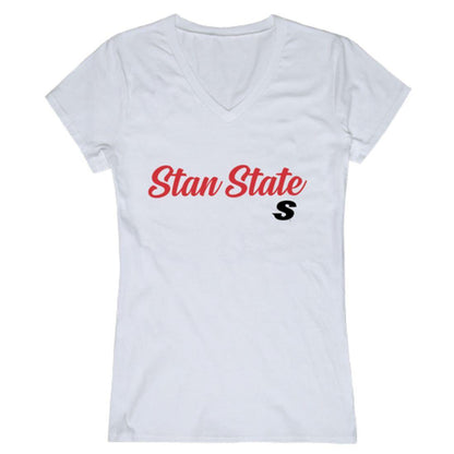 CSUSTAN California State University Stanislaus Warriors Womens Script Tee T-Shirt-Campus-Wardrobe