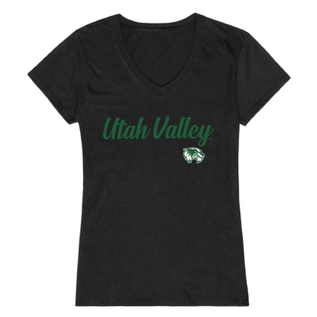 UVU Utah Valley University Wolverines Womens Script Tee T-Shirt-Campus-Wardrobe