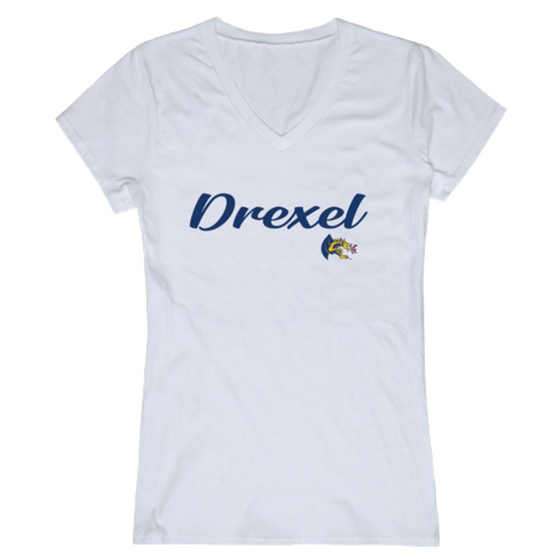 Drexel University Dragons Womens Script Tee T-Shirt-Campus-Wardrobe
