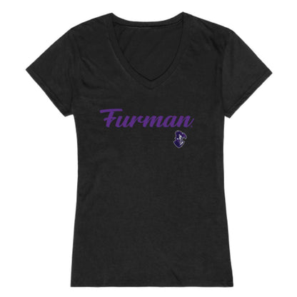 Furman University Paladins Womens Script Tee T-Shirt-Campus-Wardrobe