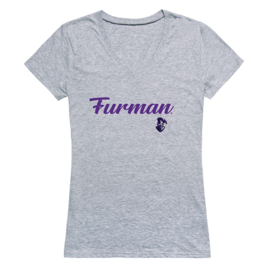 Furman University Paladins Womens Script Tee T-Shirt-Campus-Wardrobe