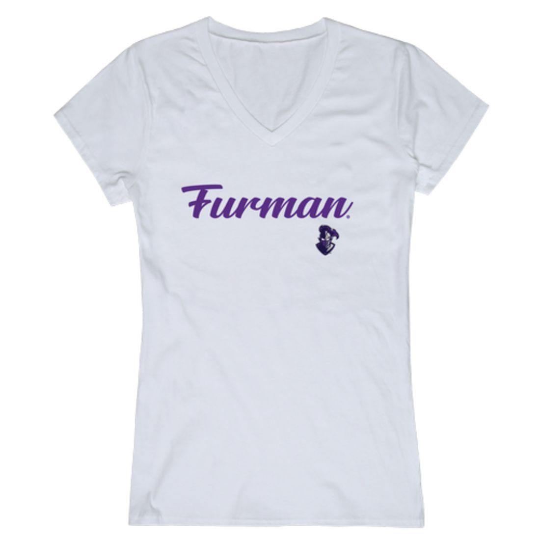 Furman University Paladins Womens Script Tee T-Shirt-Campus-Wardrobe