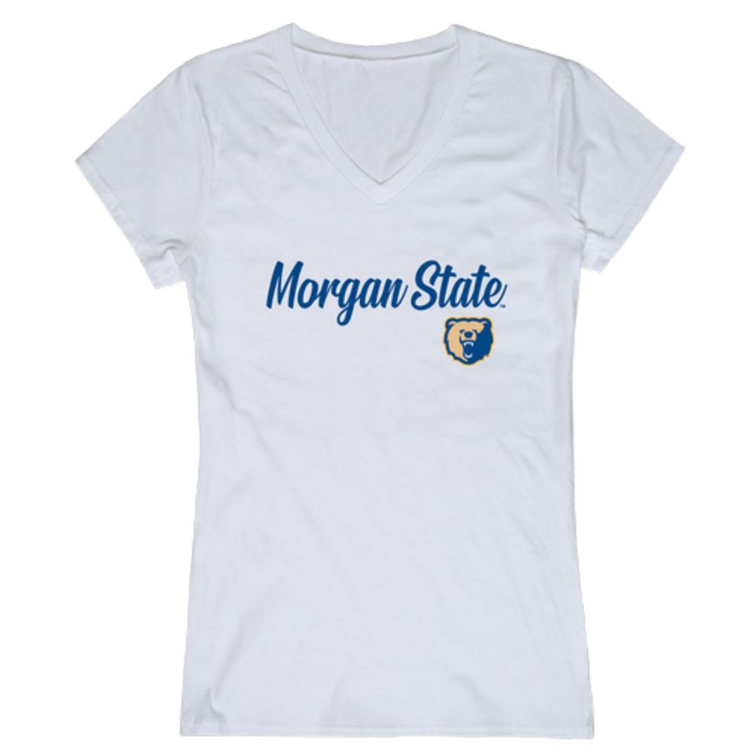 Morgan State University Bears Womens Script Tee T-Shirt-Campus-Wardrobe