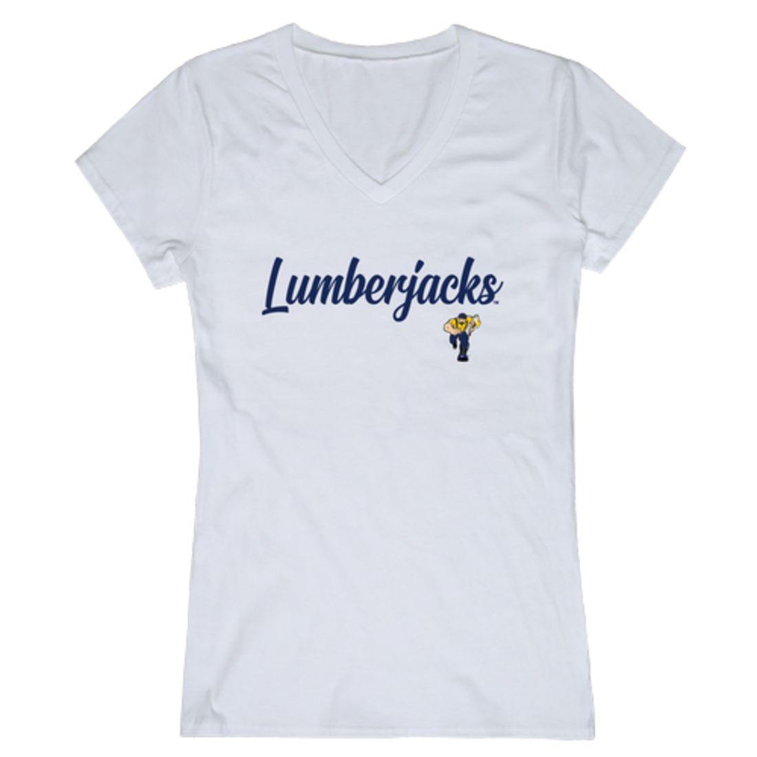 NAU Northern Arizona University Lumberjacks Womens Script Tee T-Shirt-Campus-Wardrobe
