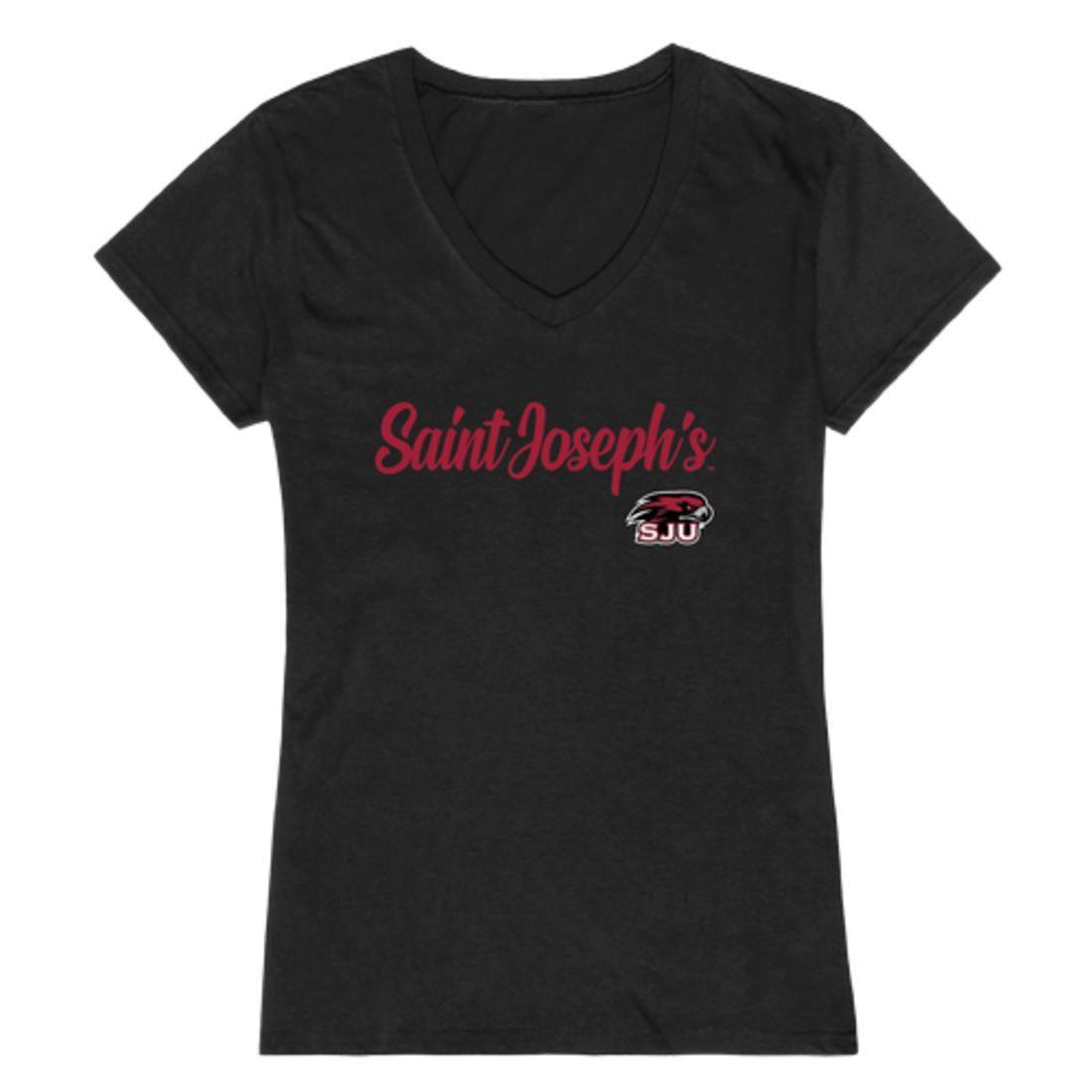 Saint Joseph's University Hawks Womens Script Tee T-Shirt-Campus-Wardrobe