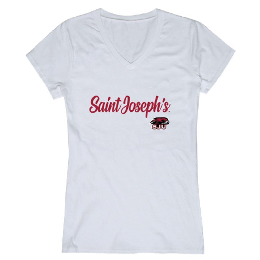 Saint Joseph's University Hawks Womens Script Tee T-Shirt-Campus-Wardrobe