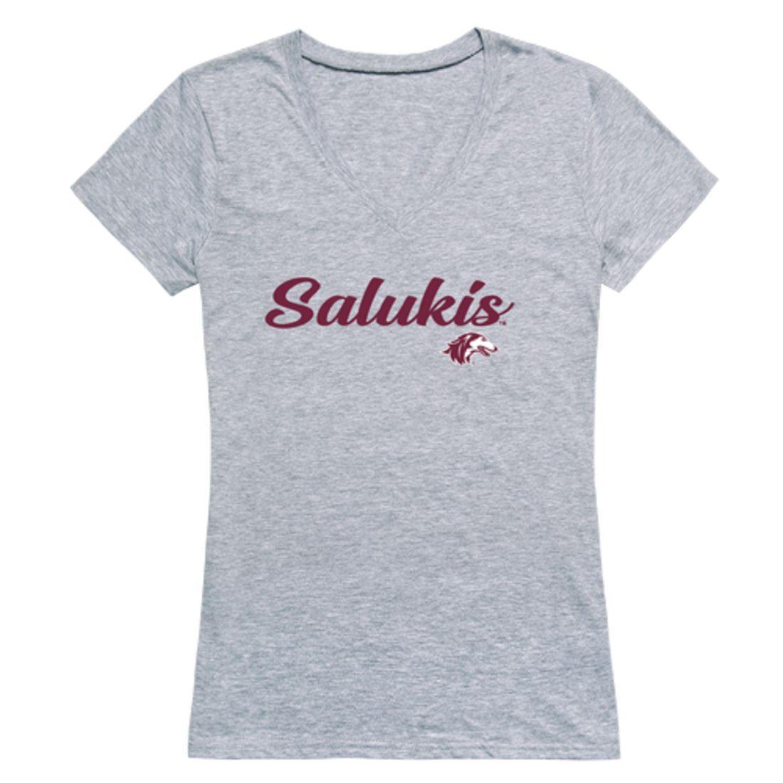 SIU Southern Illinois University Salukis Womens Script Tee T-Shirt-Campus-Wardrobe