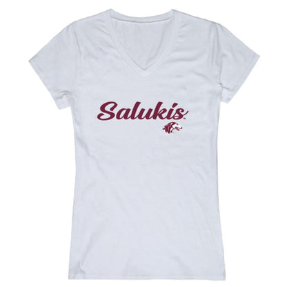 SIU Southern Illinois University Salukis Womens Script Tee T-Shirt-Campus-Wardrobe