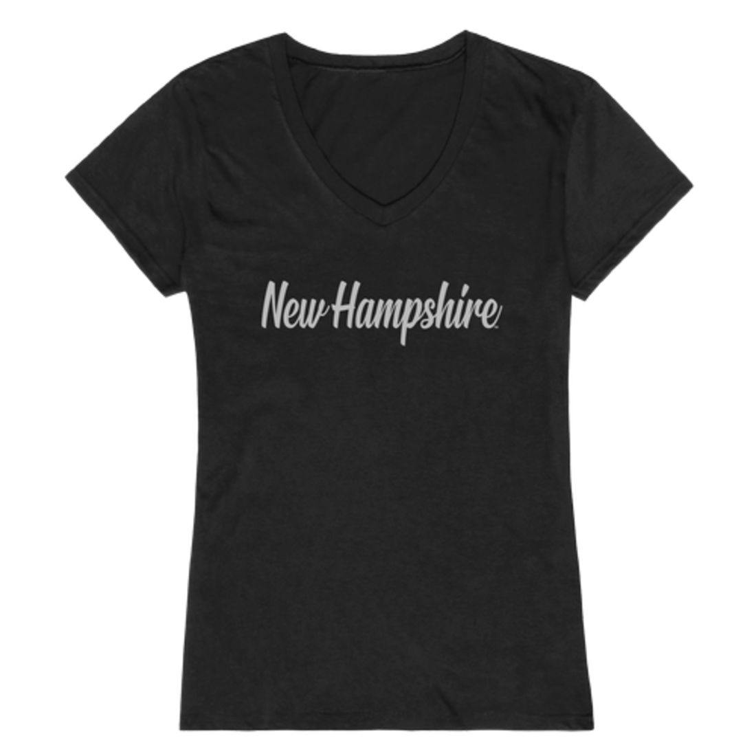 UNH University of New Hampshire Wildcats Womens Script Tee T-Shirt-Campus-Wardrobe
