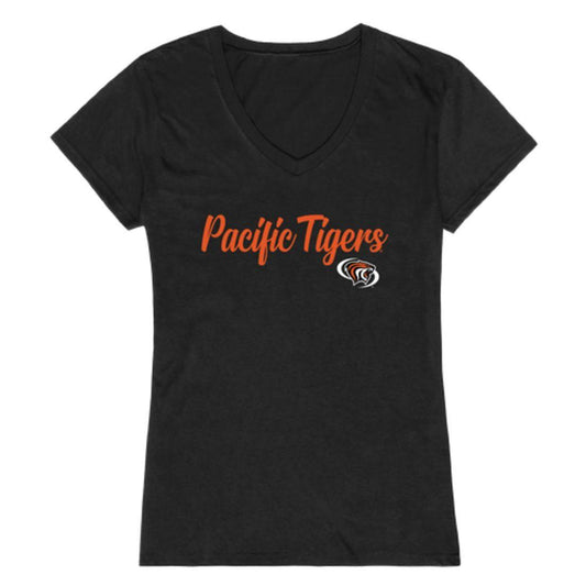 University of the Pacific Tigers Womens Script Tee T-Shirt-Campus-Wardrobe