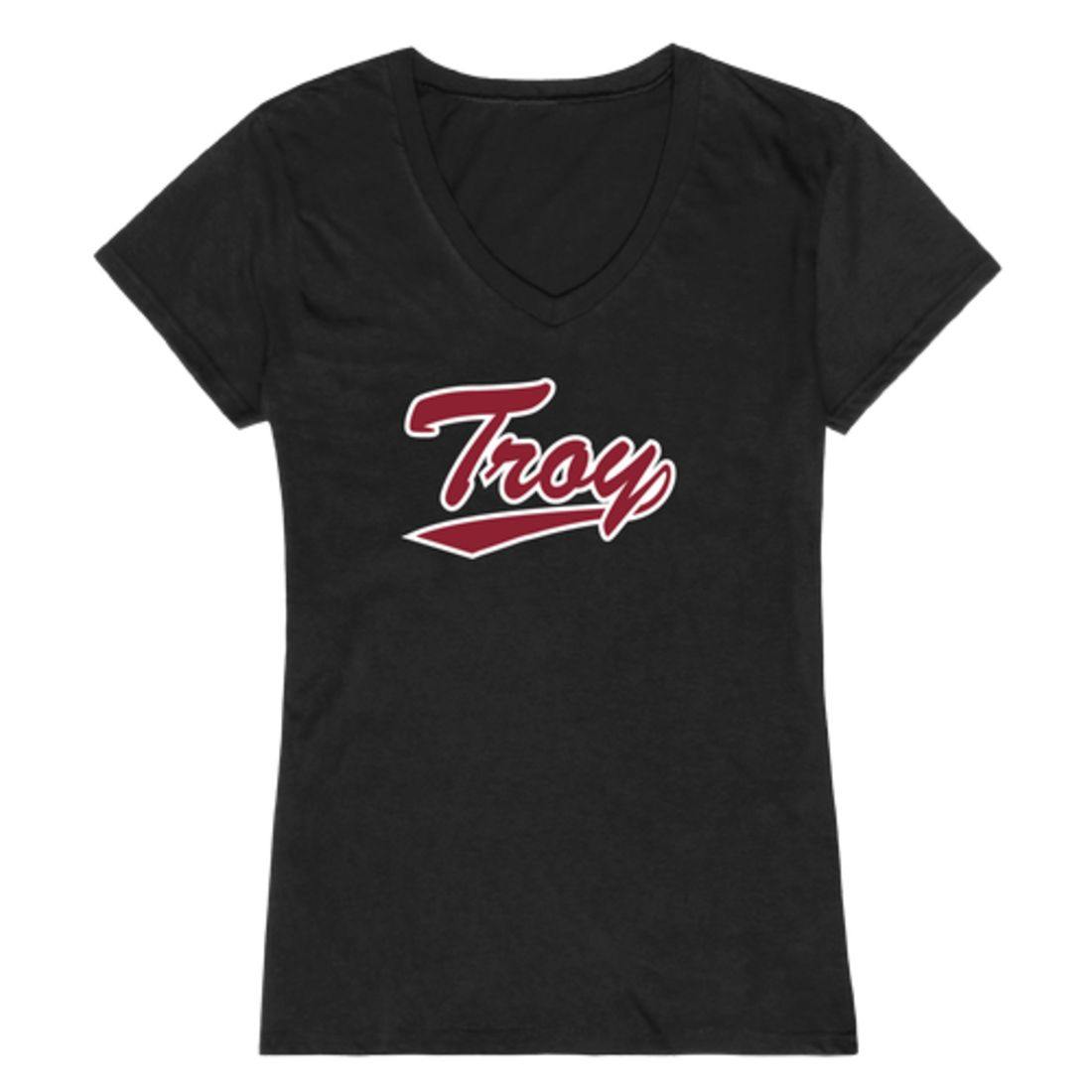 Troy University Trojans Womens Script Tee T-Shirt-Campus-Wardrobe