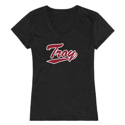Troy University Trojans Womens Script Tee T-Shirt-Campus-Wardrobe