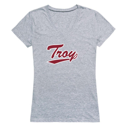 Troy University Trojans Womens Script Tee T-Shirt-Campus-Wardrobe