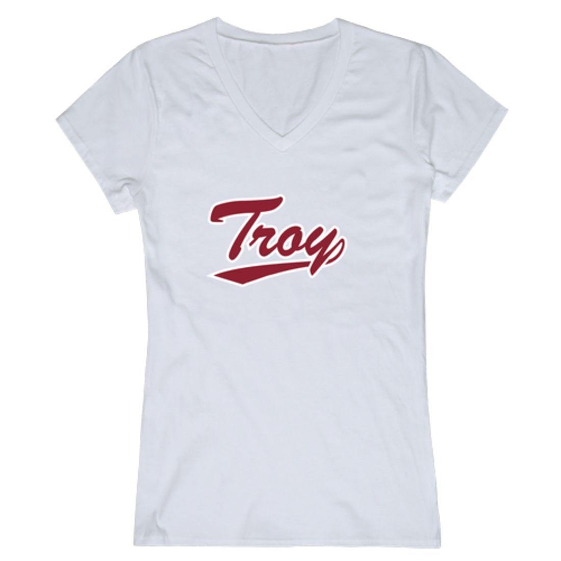 Troy University Trojans Womens Script Tee T-Shirt-Campus-Wardrobe