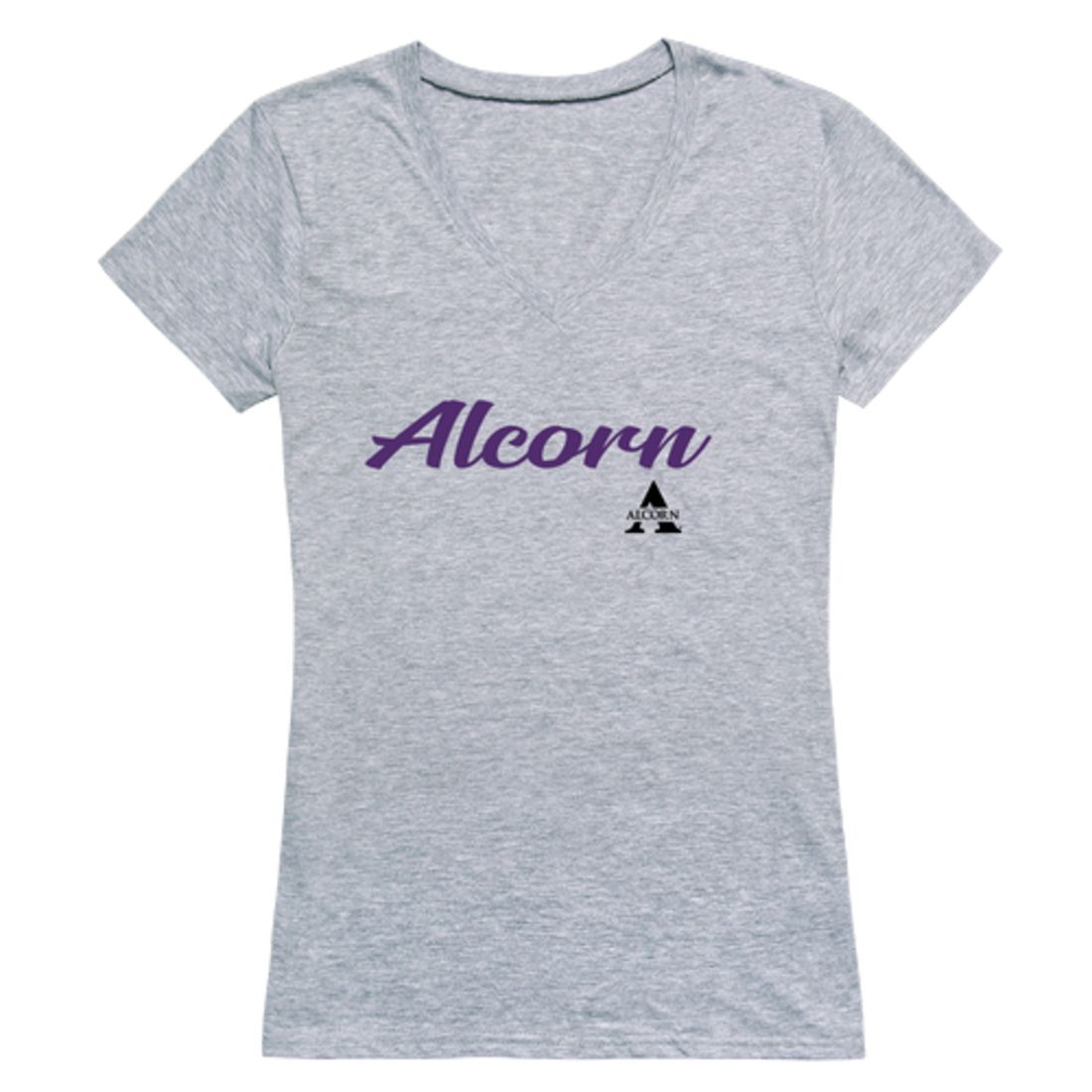 Alcorn State University Braves Womens Script Tee T-Shirt-Campus-Wardrobe