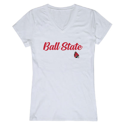 BSU Ball State Universitys Womens Script Tee T-Shirt-Campus-Wardrobe