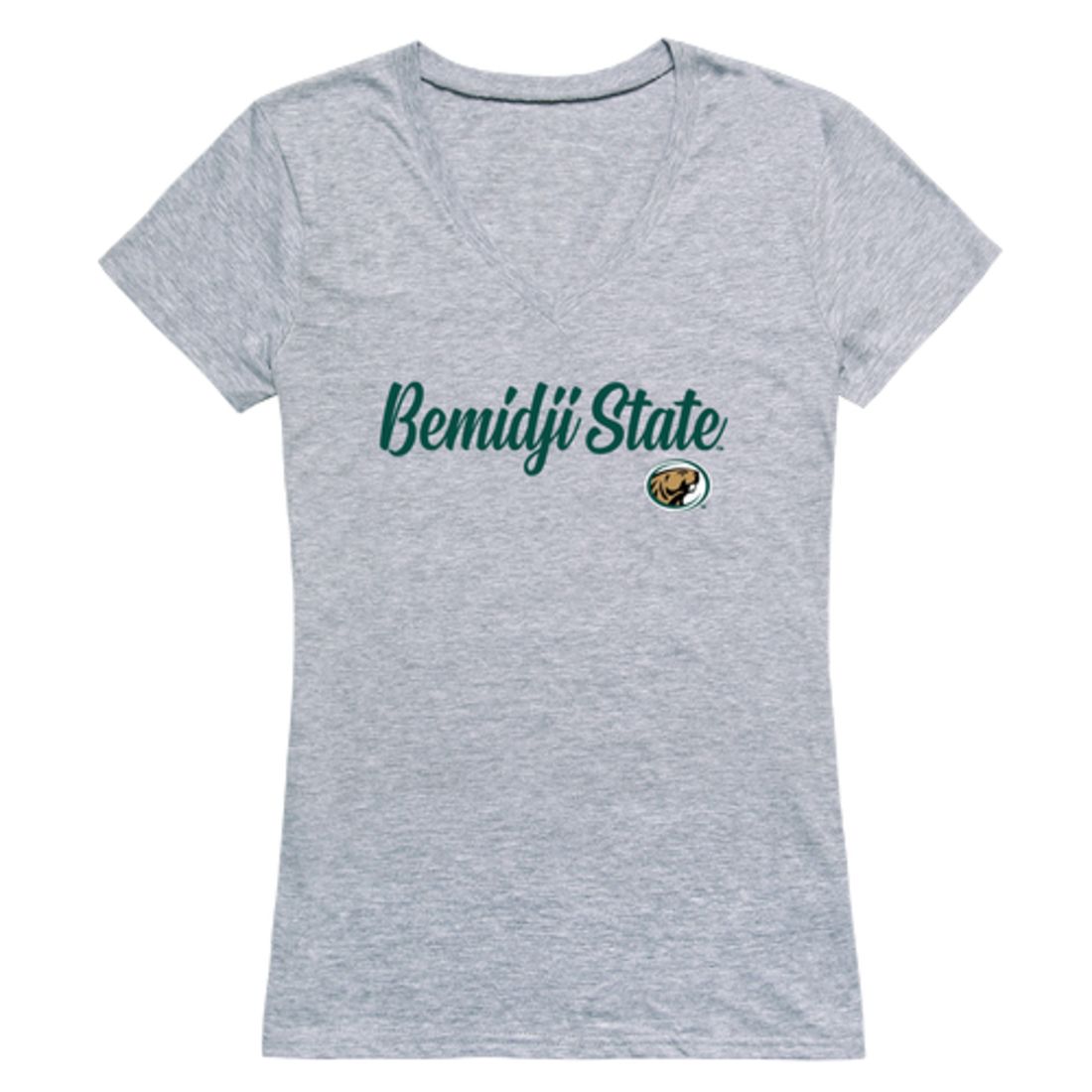 BSU Bemidji State University Beavers Womens Script Tee T-Shirt-Campus-Wardrobe