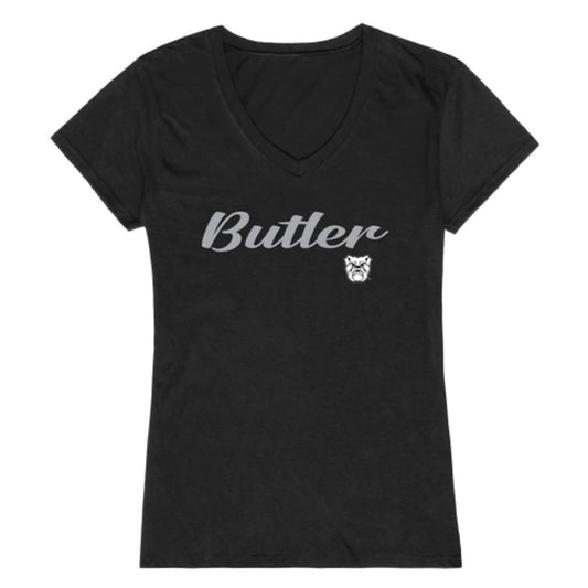 Butler University Bulldog Womens Script Tee T-Shirt-Campus-Wardrobe