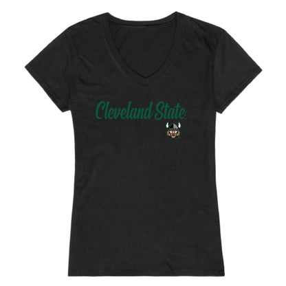 CSU Cleveland State University Vikings Womens Script Tee T-Shirt-Campus-Wardrobe