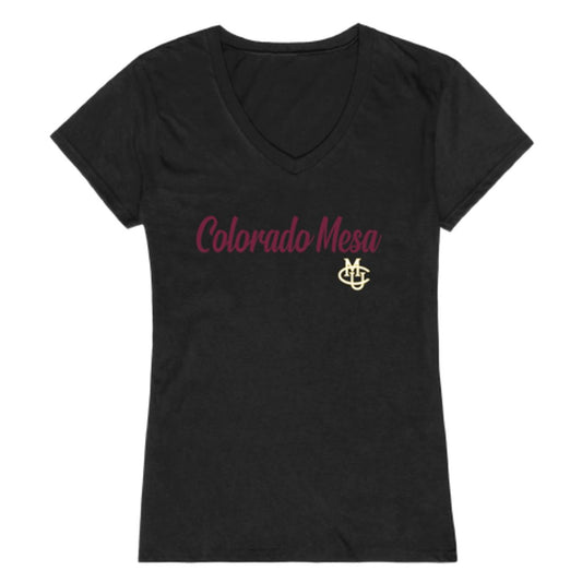 CMU Colorado Mesa University Maverick Womens Script Tee T-Shirt-Campus-Wardrobe