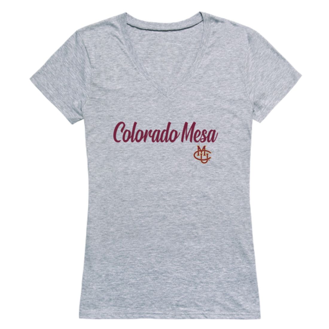 CMU Colorado Mesa University Maverick Womens Script Tee T-Shirt-Campus-Wardrobe