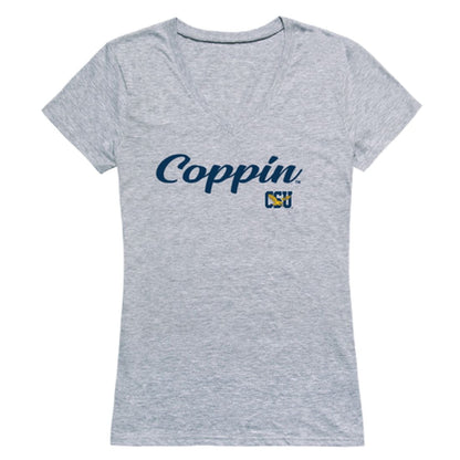 CSU Coppin State University Eagles Womens Script Tee T-Shirt-Campus-Wardrobe