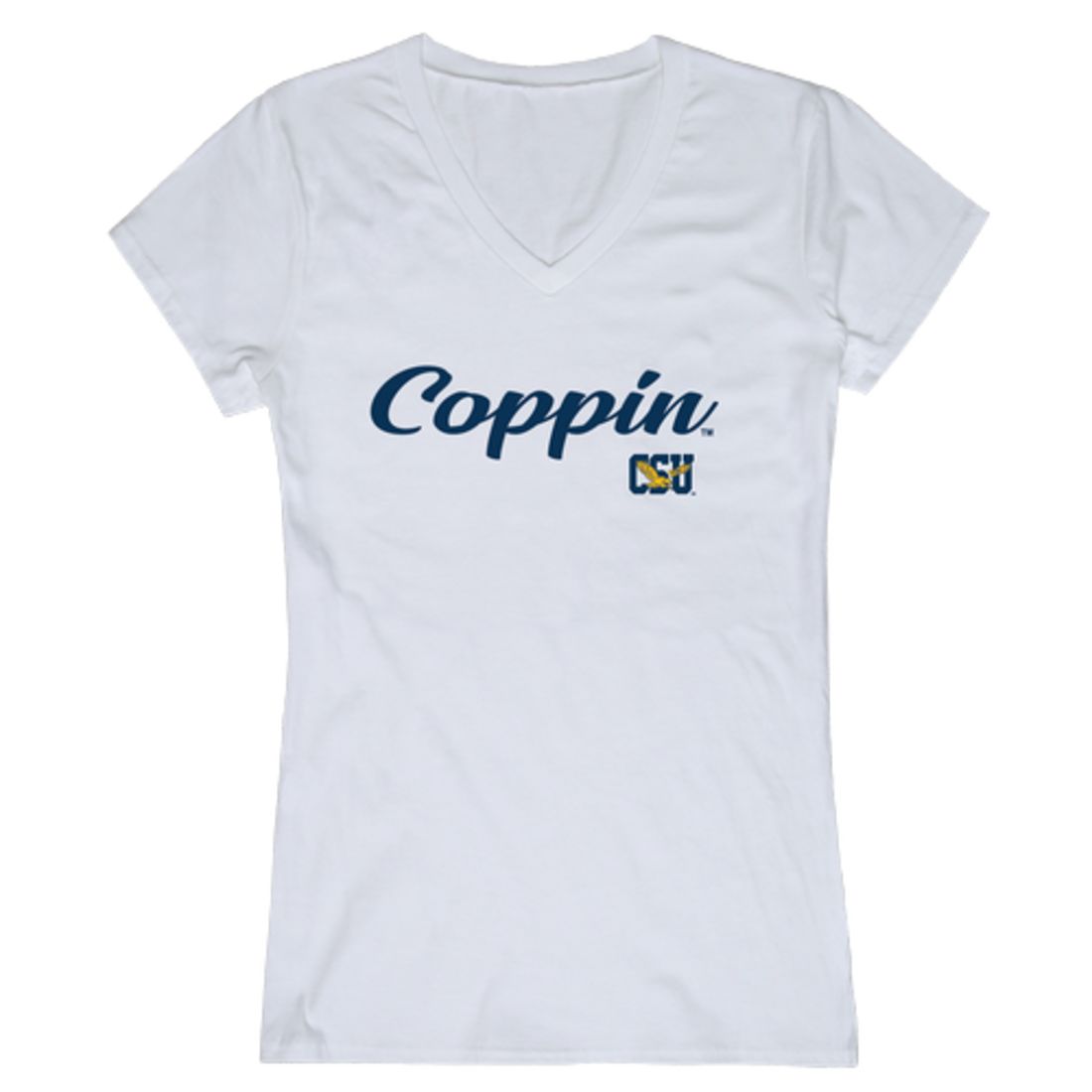 CSU Coppin State University Eagles Womens Script Tee T-Shirt-Campus-Wardrobe