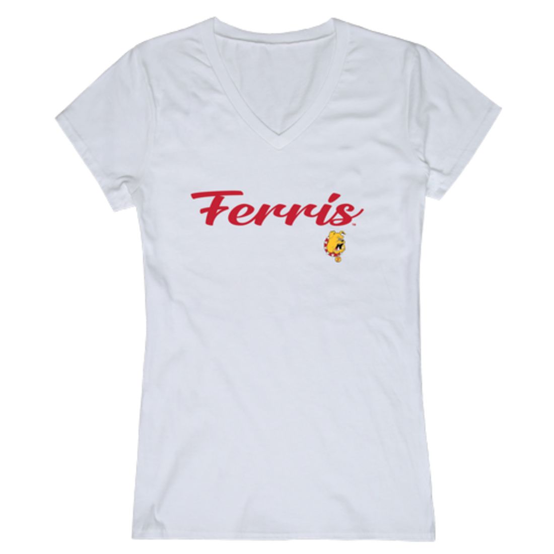 FSU Ferris State University Bulldogs Womens Script Tee T-Shirt-Campus-Wardrobe