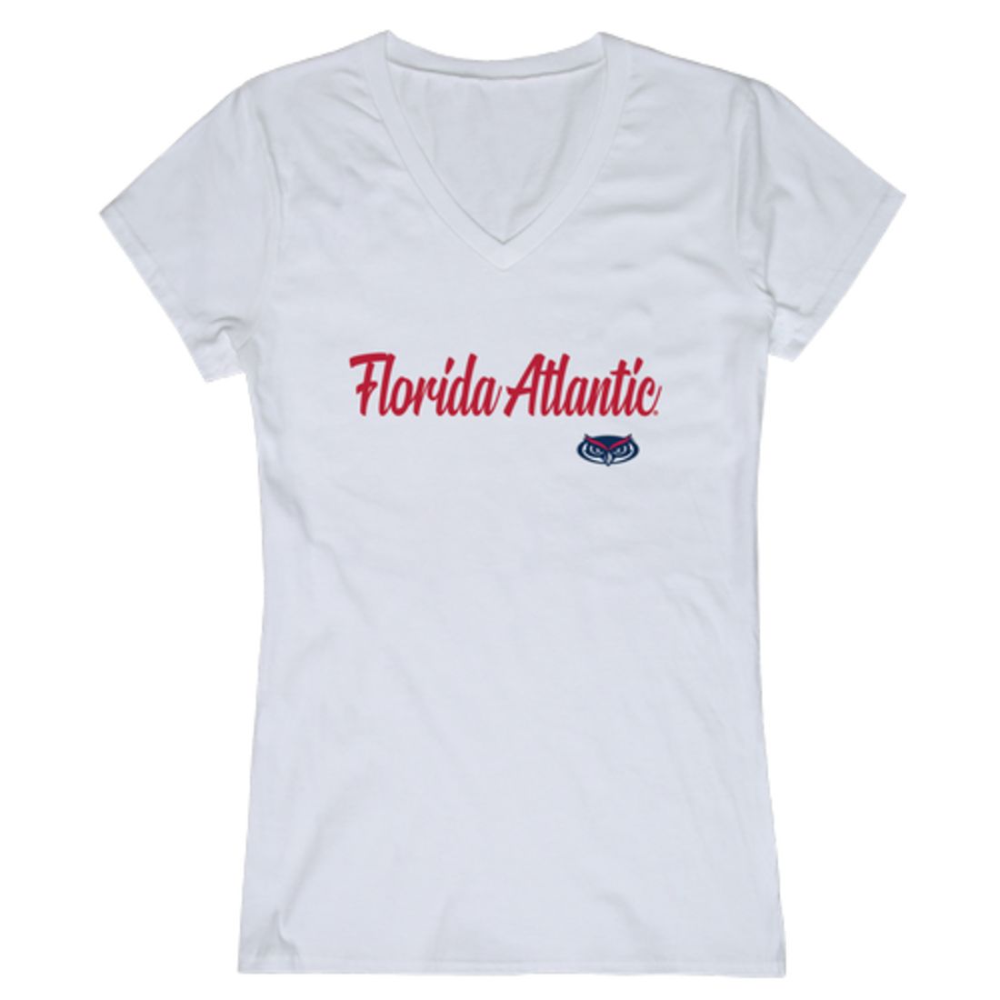 FAU Florida Atlantic University Owls Womens Script Tee T-Shirt-Campus-Wardrobe