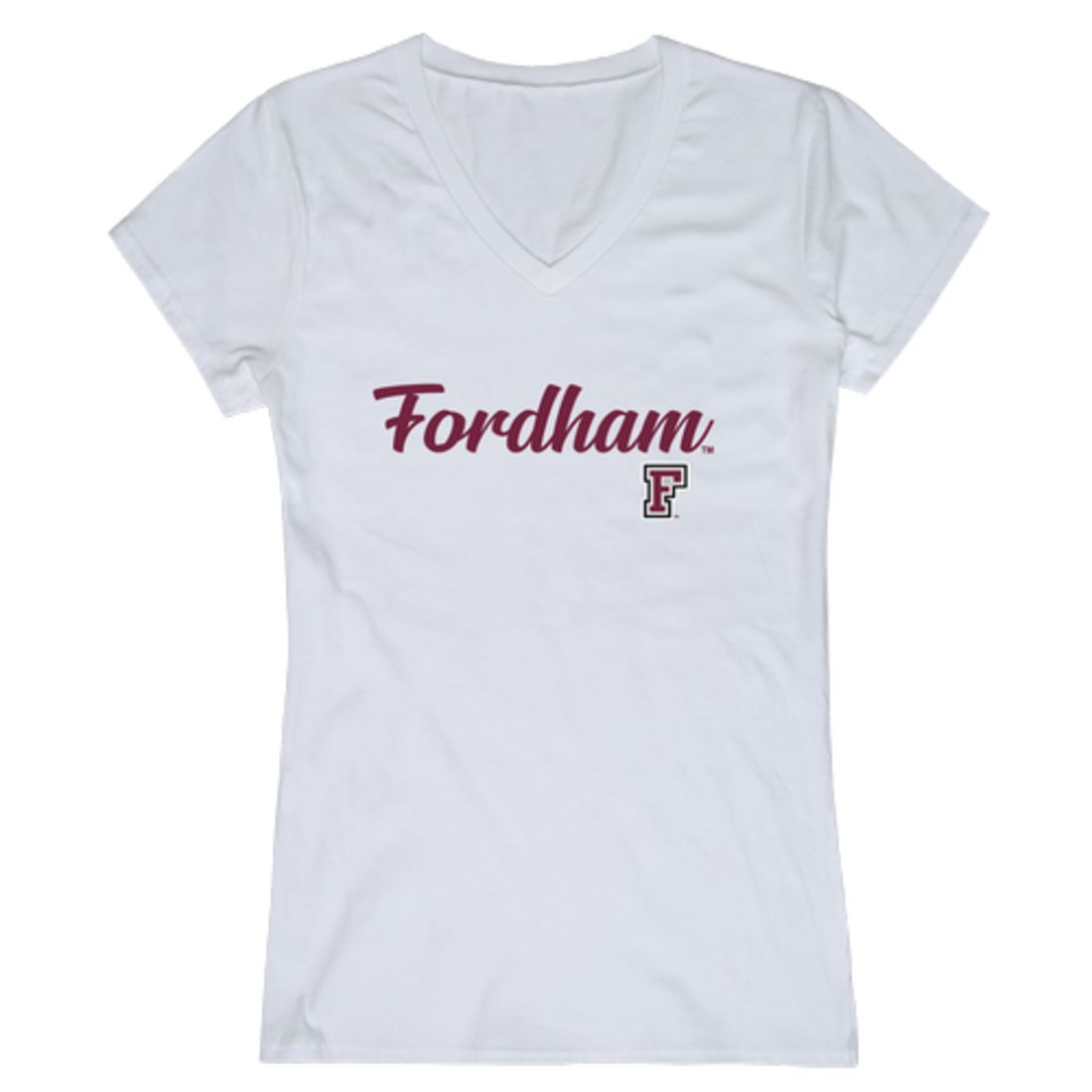 Fordham University Rams Womens Script Tee T-Shirt-Campus-Wardrobe