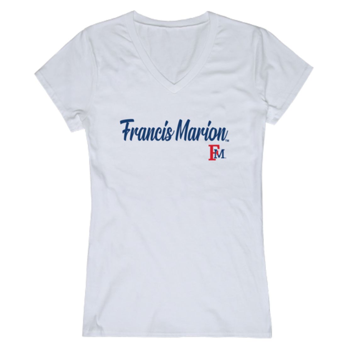 FMU Francis Marion University Patriots Womens Script Tee T-Shirt-Campus-Wardrobe