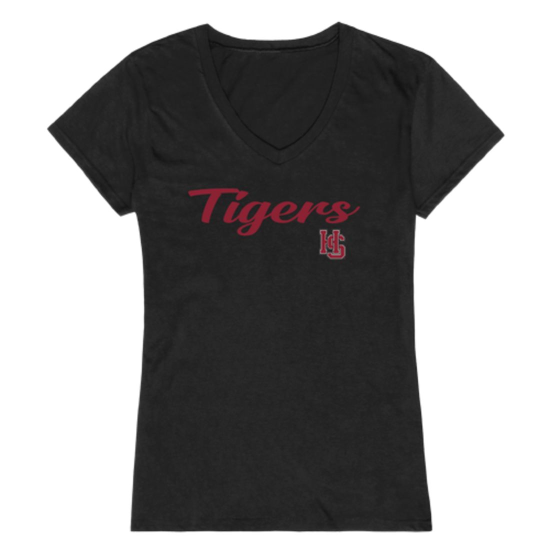 HSC Hampden-Sydney College Tigers Womens Script Tee T-Shirt-Campus-Wardrobe