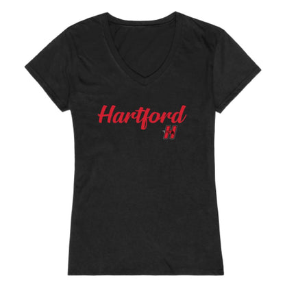University of Hartford Hawks Womens Script Tee T-Shirt-Campus-Wardrobe