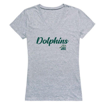 JU Jacksonville University Dolphin Womens Script Tee T-Shirt-Campus-Wardrobe
