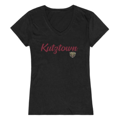 Kutztown University of Pennsylvaniaen Bears Womens Script Tee T-Shirt-Campus-Wardrobe