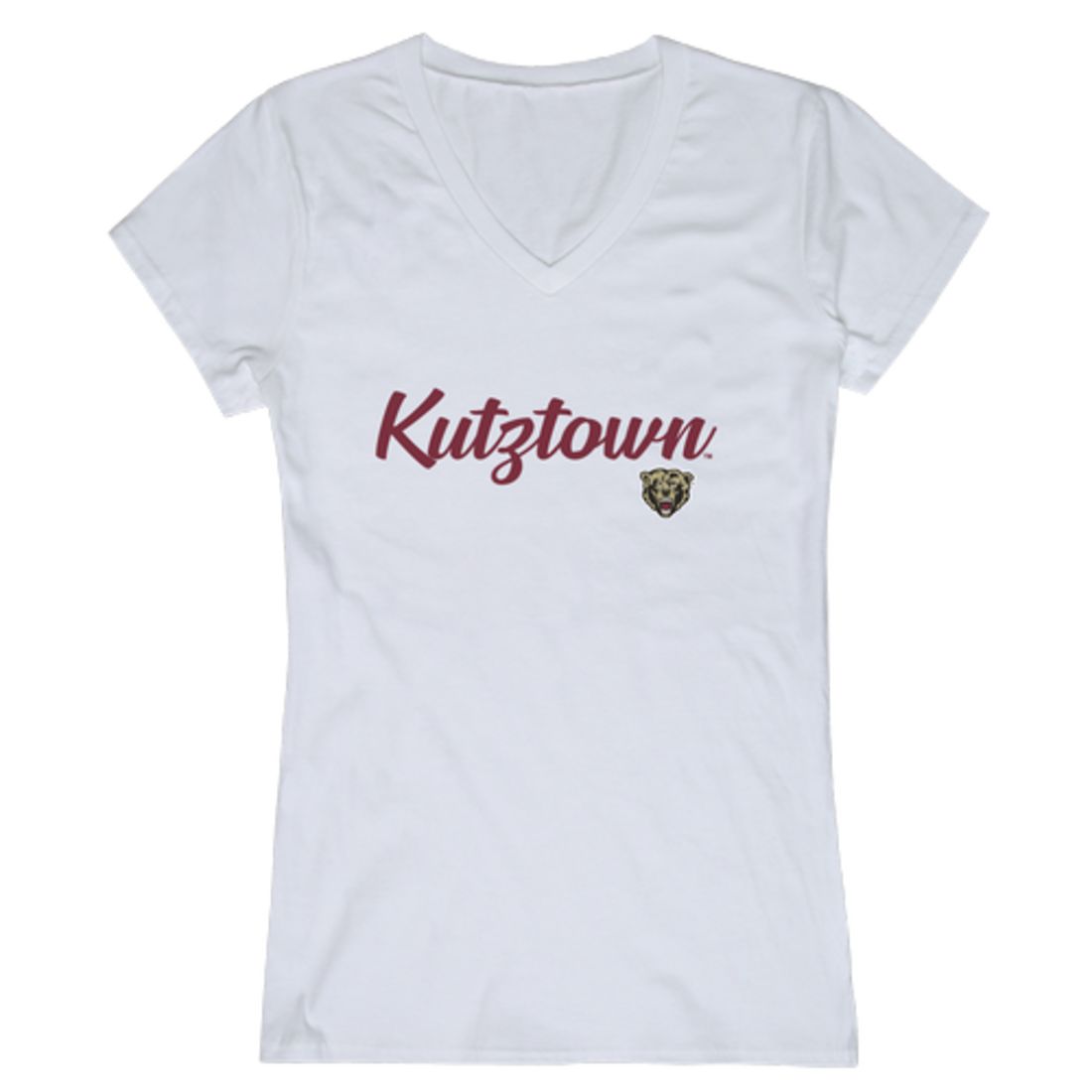 Kutztown University of Pennsylvaniaen Bears Womens Script Tee T-Shirt-Campus-Wardrobe