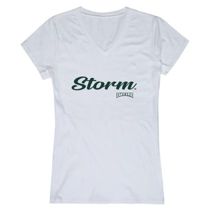 Lake Erie College Storm Womens Script Tee T-Shirt-Campus-Wardrobe