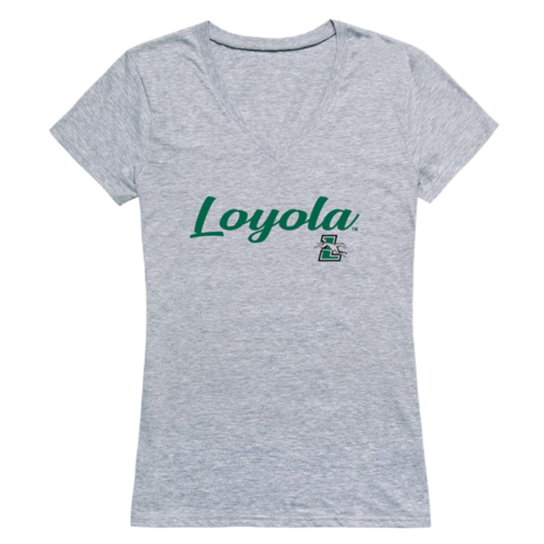 Loyola University Marylandhounds Womens Script Tee T-Shirt-Campus-Wardrobe