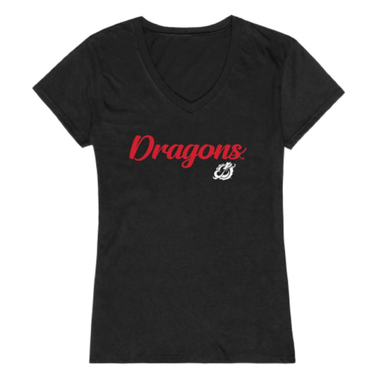 MSUM Minnesota State University Moorhead Dragons Womens Script Tee T-Shirt-Campus-Wardrobe