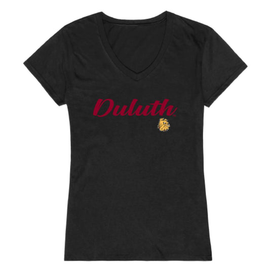 UMD University of Minnesota Duluth Bulldogs Womens Script Tee T-Shirt-Campus-Wardrobe