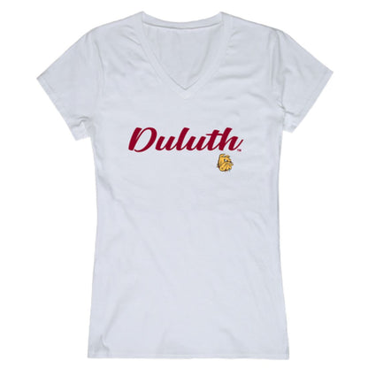 UMD University of Minnesota Duluth Bulldogs Womens Script Tee T-Shirt-Campus-Wardrobe