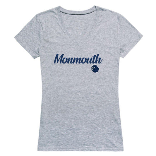 Mouseover Image, Monmouth University Hawks Womens Script Tee T-Shirt-Campus-Wardrobe