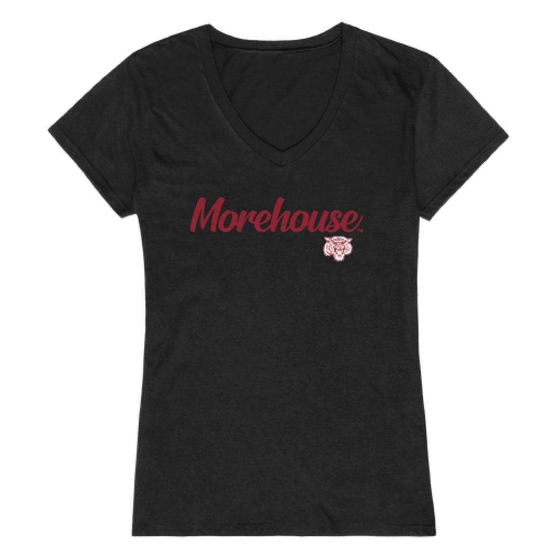 Morehouse College Tigers Womens Script Tee T-Shirt-Campus-Wardrobe