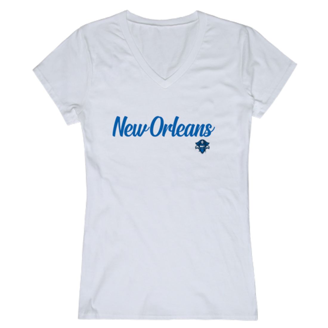 UNO University of New Orleans Privateers Womens Script Tee T-Shirt-Campus-Wardrobe