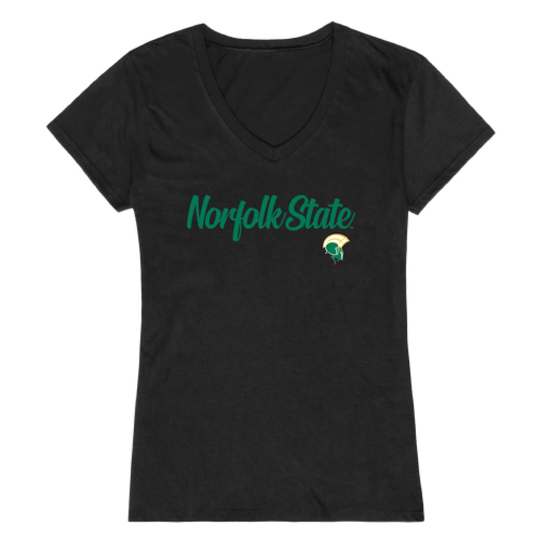 NSU Norfolk State University Spartans Womens Script Tee T-Shirt-Campus-Wardrobe
